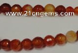 CRO700 15.5 inches 6mm – 14mm faceted round red agate beads
