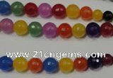 CRO713 15.5 inches 6mm – 14mm faceted round mixed candy jade beads