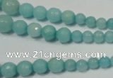 CRO718 15.5 inches 6mm – 14mm faceted round candy jade beads