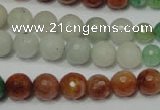 CRO722 15.5 inches 6mm – 14mm faceted round mixed candy jade beads