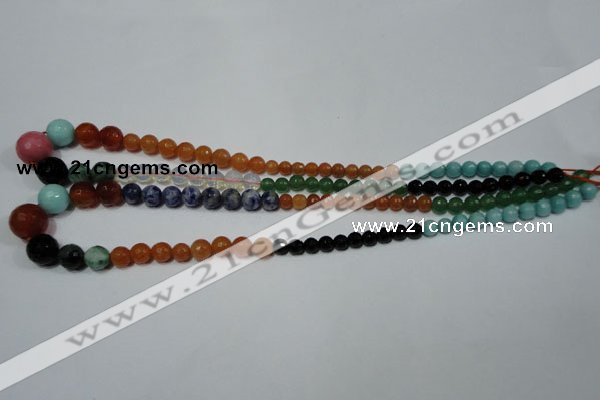 CRO727 15.5 inches 6mm – 14mm faceted round mixed gemstone beads