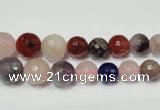 CRO728 15.5 inches 6mm – 14mm faceted round mixed gemstone beads