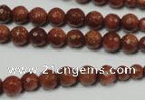 CRO736 15.5 inches 6mm – 14mm faceted round goldstone beads