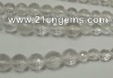 CRO741 15.5 inches 6mm – 14mm faceted round white crystal beads