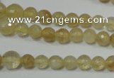 CRO747 15.5 inches 6mm – 14mm faceted round watermelon yellow beads