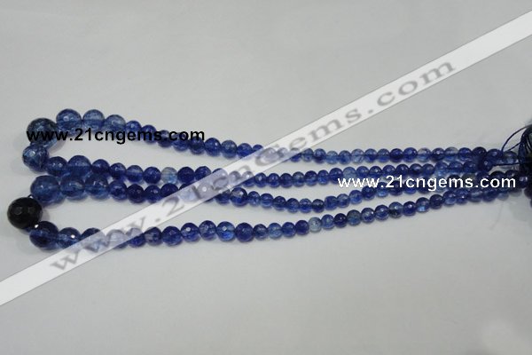 CRO748 15.5 inches 6mm – 14mm faceted round watermelon blue beads