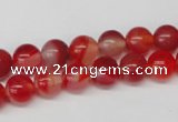 CRO80 15.5 inches 8mm round red agate gemstone beads wholesale