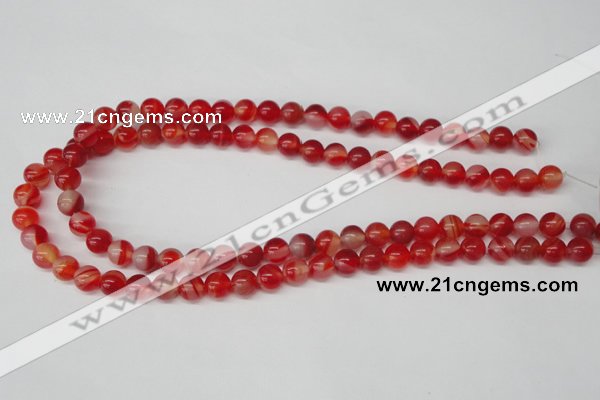 CRO80 15.5 inches 8mm round red agate gemstone beads wholesale