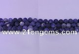 CRO800 15.5 inches 4mm round matte sodalite gemstone beads