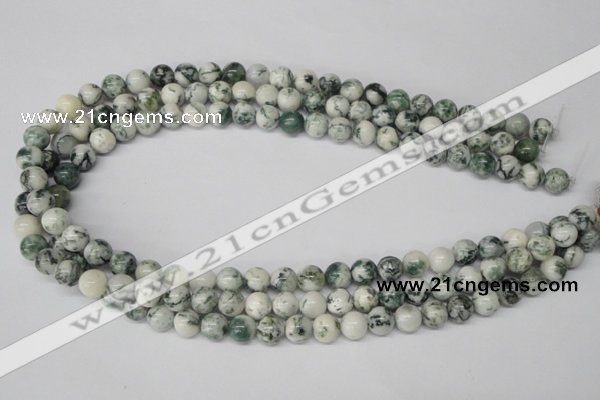 CRO81 15.5 inches 8mm round tree agate gemstone beads wholesale