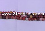 CRO820 15.5 inches 4mm round matte mookaite beads