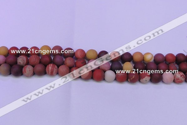 CRO820 15.5 inches 4mm round matte mookaite beads