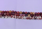 CRO824 15.5 inches 12mm round matte mookaite beads