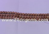 CRO830 15.5 inches 4mm round matte grain stone beads