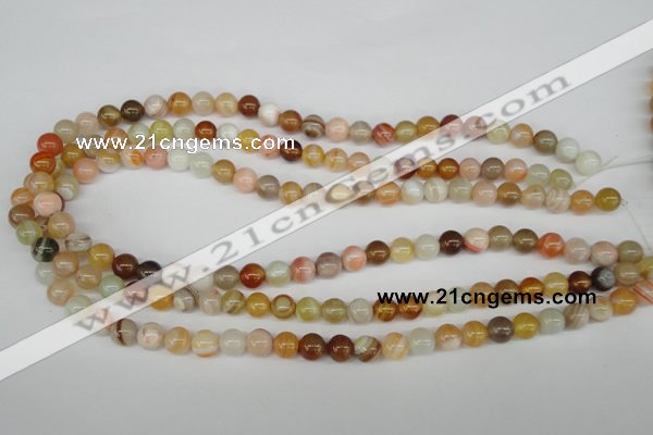 CRO86 15.5 inches 8mm round agate gemstone beads wholesale