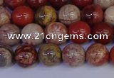 CRO872 15.5 inches 8mm round red porcelain beads wholesale