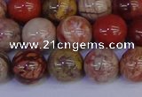 CRO874 15.5 inches 12mm round red porcelain beads wholesale