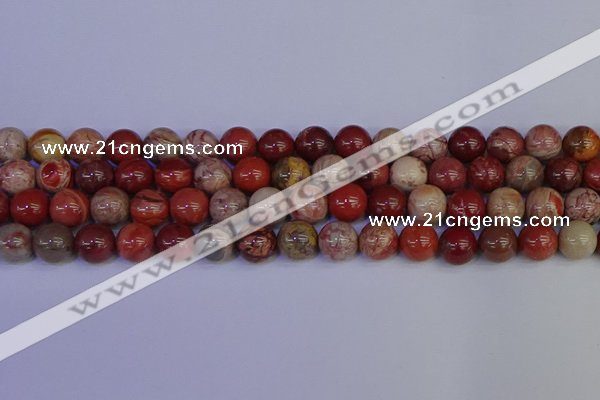 CRO874 15.5 inches 12mm round red porcelain beads wholesale