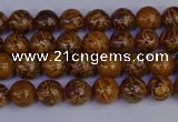 CRO880 15.5 inches 4mm round elephant blood stone beads