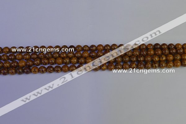 CRO880 15.5 inches 4mm round elephant blood stone beads