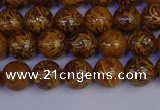 CRO881 15.5 inches 6mm round elephant blood stone beads