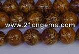 CRO882 15.5 inches 8mm round elephant blood stone beads