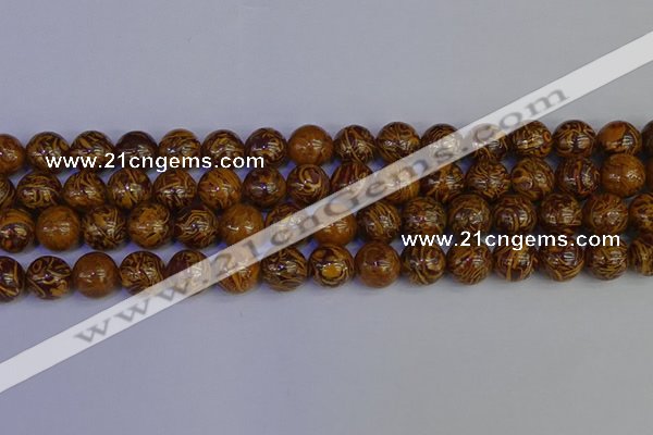 CRO884 15.5 inches 12mm round elephant blood stone beads