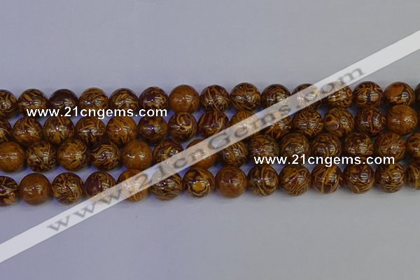 CRO885 15.5 inches 14mm round elephant blood stone beads