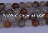 CRO890 15.5 inches 4mm round mixed lodalite quartz beads wholesale