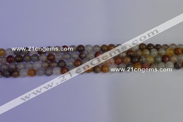 CRO891 15.5 inches 6mm round mixed lodalite quartz beads wholesale