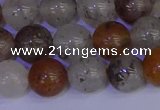 CRO894 15.5 inches 12mm round mixed lodalite quartz beads wholesale