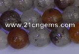 CRO895 15.5 inches 14mm round mixed lodalite quartz beads wholesale