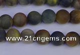 CRO911 15.5 inches 6mm round matte golden pietersite beads