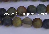 CRO912 15.5 inches 8mm round matte golden pietersite beads