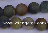 CRO914 15.5 inches 12mm round matte golden pietersite beads