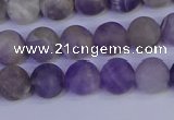 CRO922 15.5 inches 8mm round matte dogtooth amethyst beads