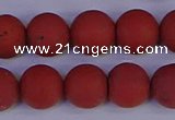 CRO945 15.5 inches 14mm round matte red jasper beads wholesale