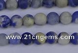 CRO951 15.5 inches 6mm round matte sodalite beads wholesale