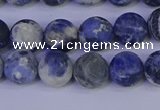 CRO952 15.5 inches 8mm round matte sodalite beads wholesale