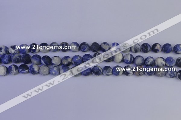 CRO952 15.5 inches 8mm round matte sodalite beads wholesale