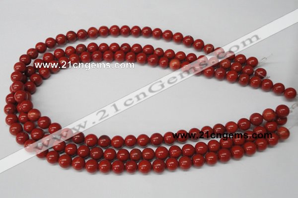 CRO96 15.5 inches 8mm round red jasper beads wholesale