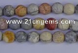 CRO991 15.5 inches 6mm round matte sky eye stone beads wholesale