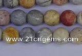 CRO992 15.5 inches 8mm round matte sky eye stone beads wholesale