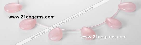 CRQ04 18*25mm flat teardrop A grade natural rose quartz beads