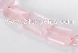 CRQ07 10*14mm rectangle A grade natural rose quartz beads