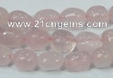 CRQ112 15.5 inches 10*13mm nugget natural rose quartz beads