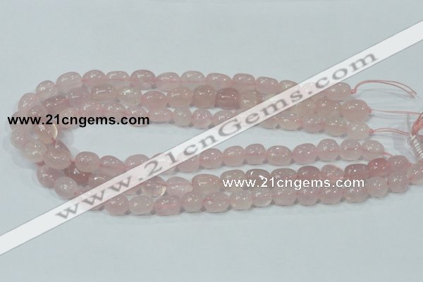 CRQ112 15.5 inches 10*13mm nugget natural rose quartz beads