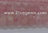 CRQ117 15.5 inches 6*10mm faceted rondelle rose quartz beads