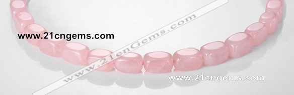 CRQ13 10*14mm cuboid A grade natural rose quartz beads Wholesale