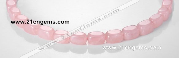 CRQ13 10*14mm cuboid A grade natural rose quartz beads Wholesale